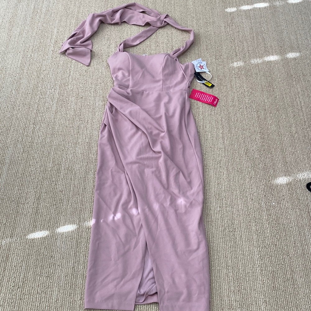 Sleeveless Square Neck Side Ruched Back Sash Gown